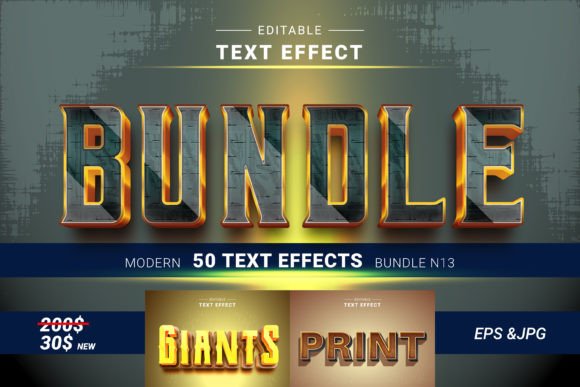 50 Editable 3D Text Effects Design N14