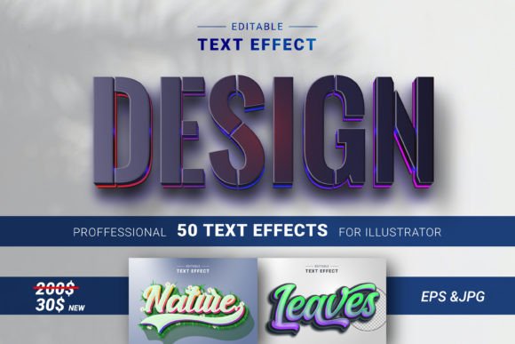 50 Editable 3D Text Effects Design N20