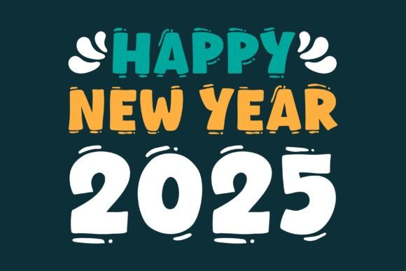 Colorful Happy New Year 2025 Celebration