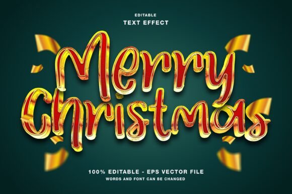 Merry Christmas Text Effect: A Versatile Design Solution