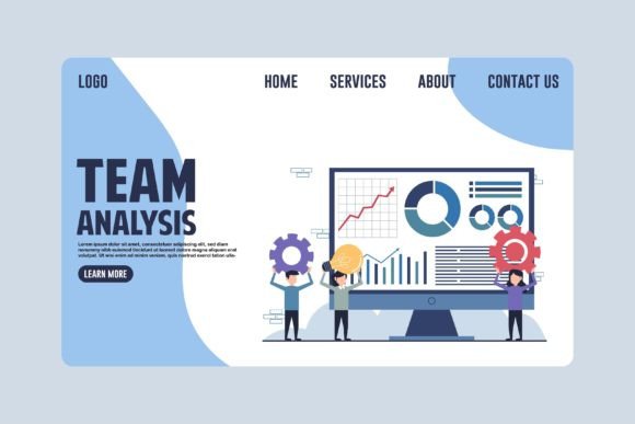 Professional Team Analysis Landing Page: A Versatile Vector Solution for Modern Business