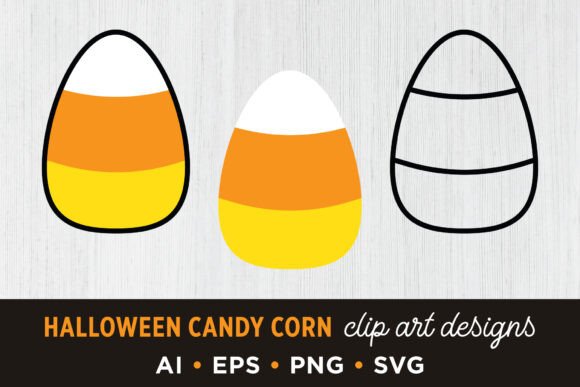 Simple Halloween Candy Corn Clip Art Set: A Versatile Design Resource
