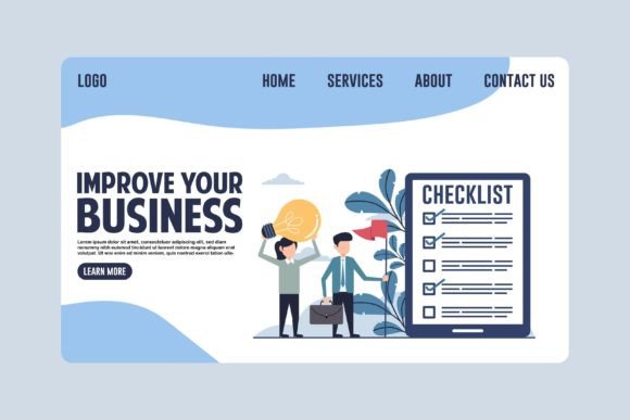 Strategic Value of Business Landing Page Design Illustration